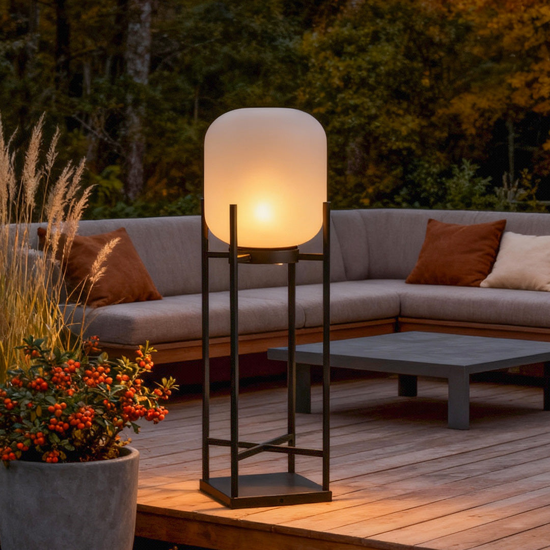 Luminara | Stylish Retro-Modern Outdoor Solar Lantern with Dual Power Options 3