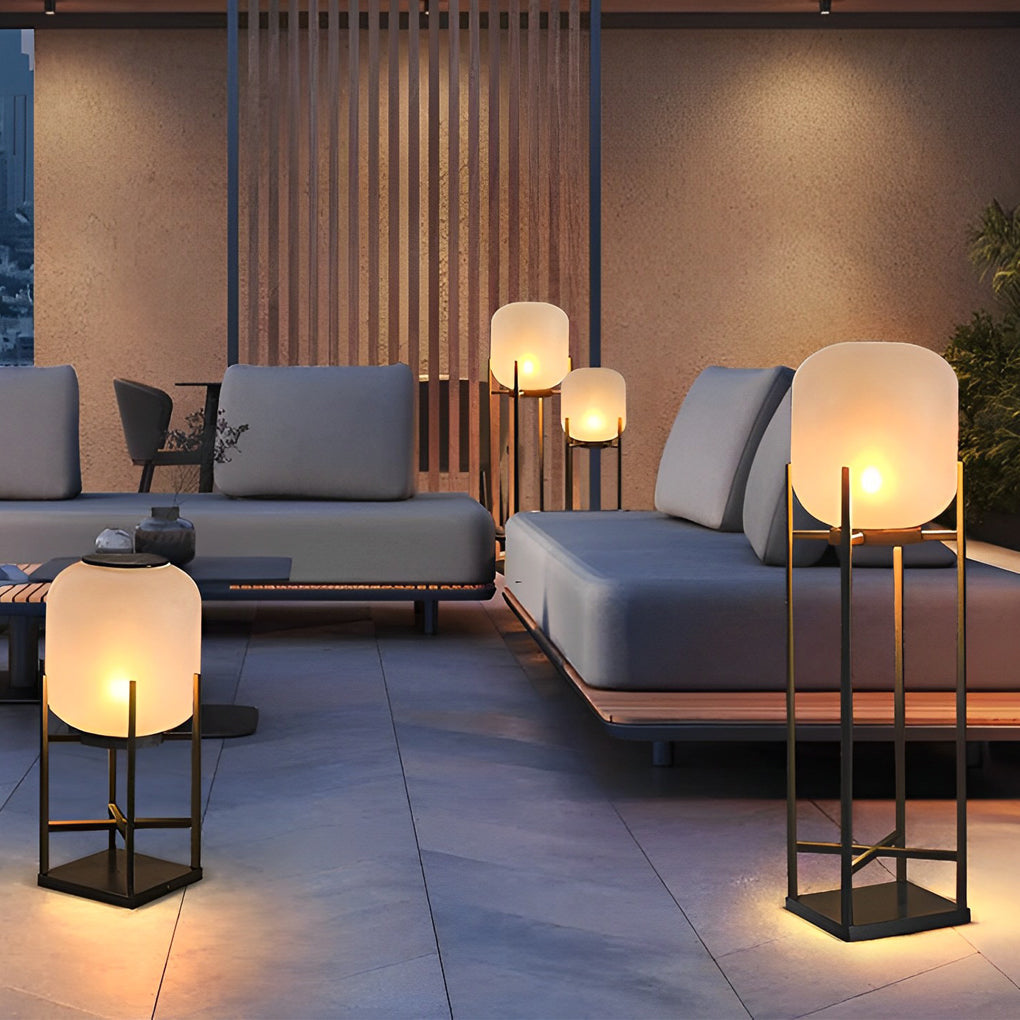 Luminara | Stylish Retro-Modern Outdoor Solar Lantern with Dual Power Options 8