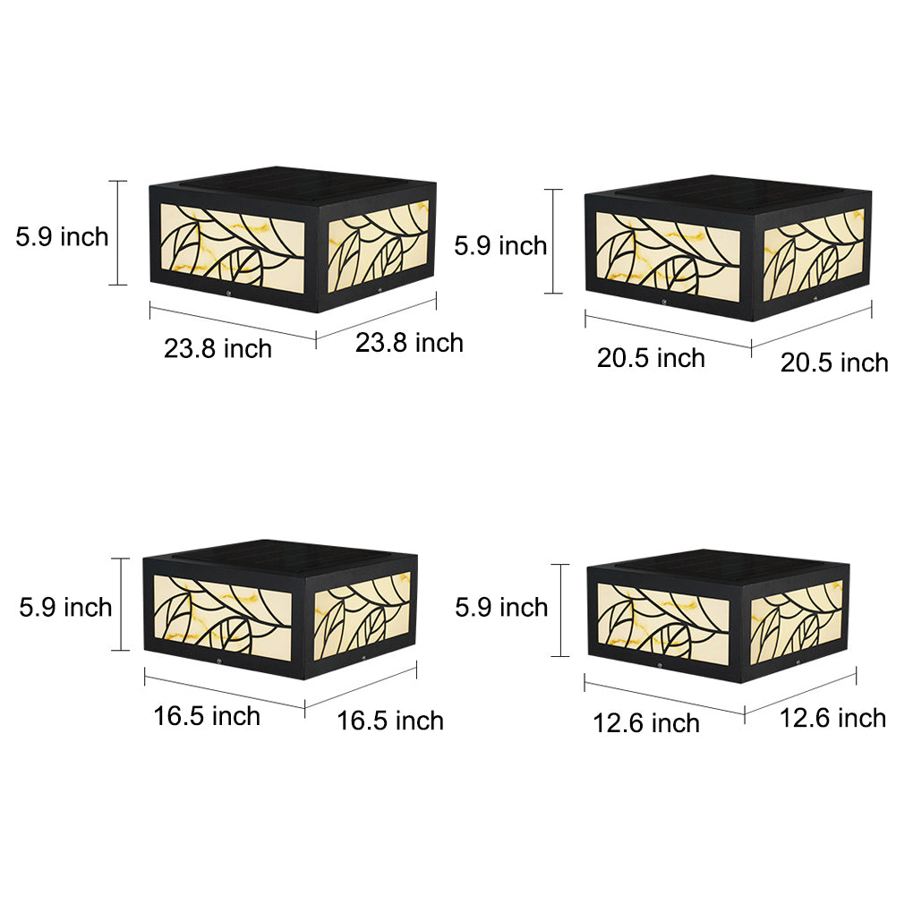 Lumosquare | Stylish Modern Solar Garden Pillar Light Fixture
