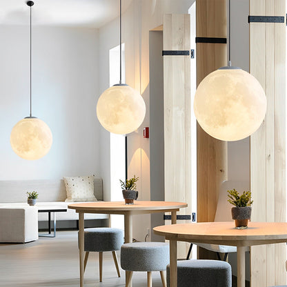 Lunara | Elegant Minimalist Moon Globe Pendant Light Fixture