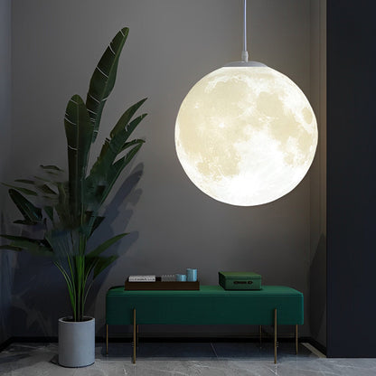 Lunara | Elegant Minimalist Moon Globe Pendant Light Fixture