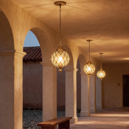 Lunara | Elegant Retro Aluminum Outdoor Hanging Pendant Light Fixture 1