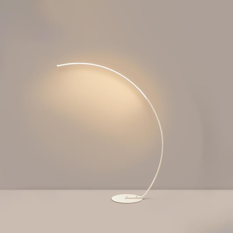 Lunara | Modern Black Arc Floor Lamp with Remote Control and Dimmable LED 7