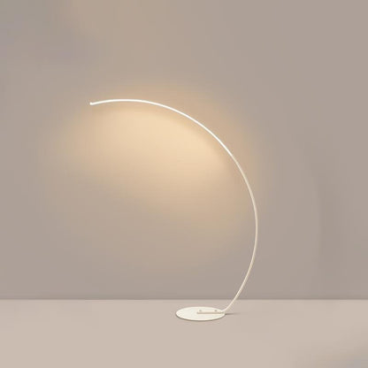 Lunara | Modern Black Arc Floor Lamp with Remote Control and Dimmable LED 7