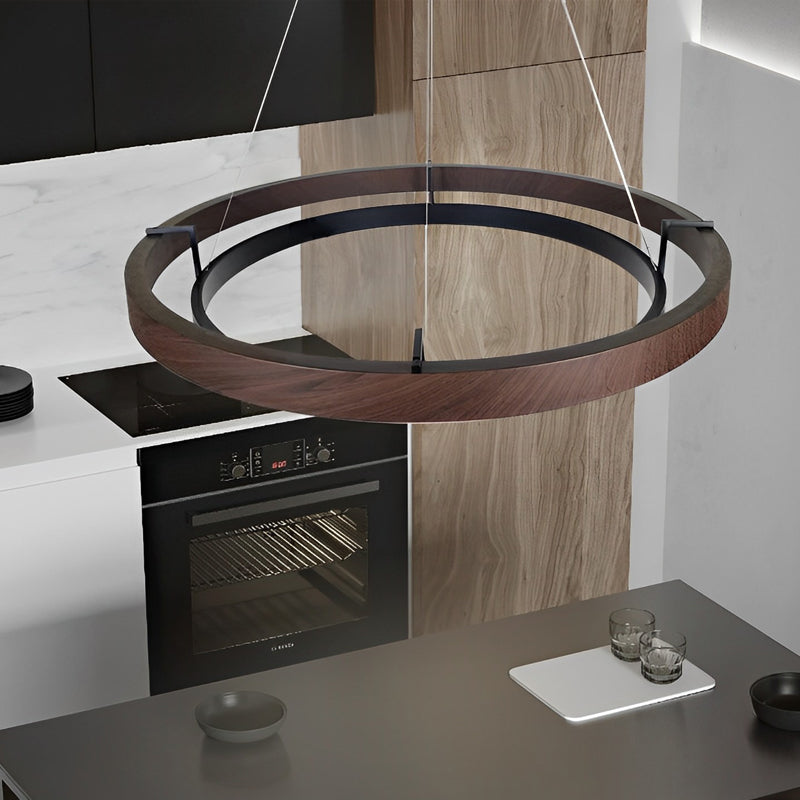 Lunaris | Modern Elegant Black LED Pendant Chandelier Light Fixture