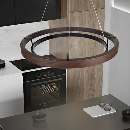 Lunaris | Modern Elegant Black LED Pendant Chandelier Light Fixture