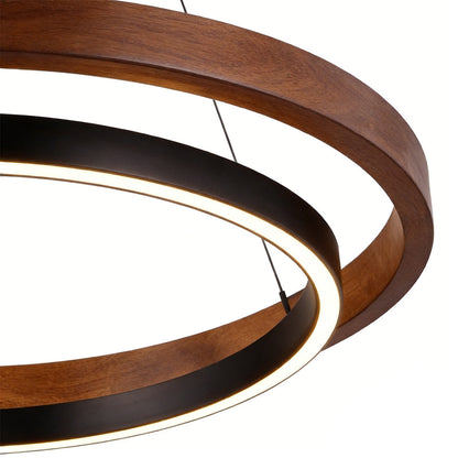 Lunaris | Modern Elegant Black LED Pendant Chandelier Light Fixture
