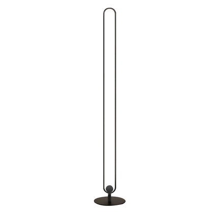 Lunaris | Sleek Modern Black Oval Floor Lamp with LED Lighting 4