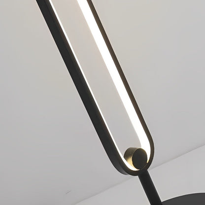 Lunaris | Sleek Modern Black Oval Floor Lamp with LED Lighting 5