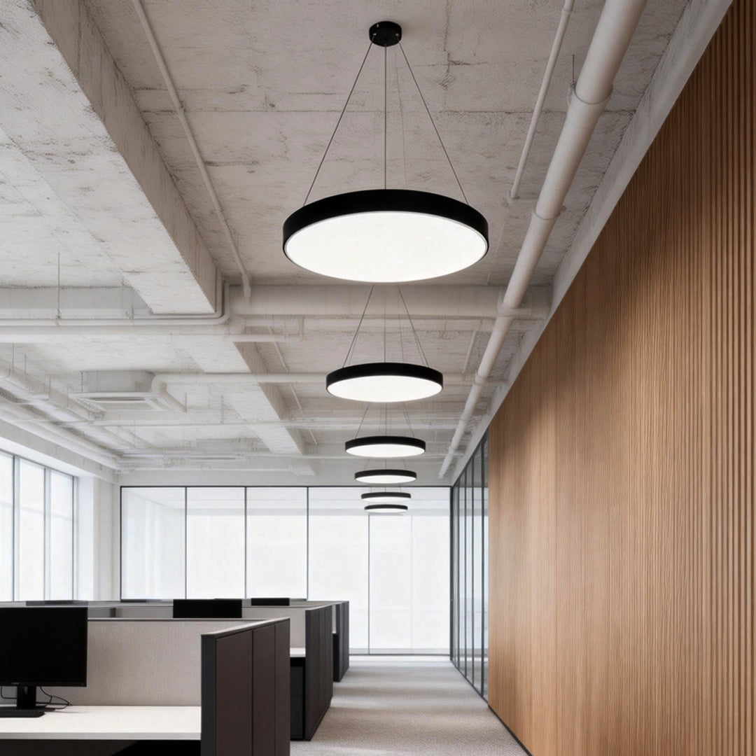 Lunaris | Sleek Modern Minimalist Round Pendant Ceiling Light Fixture