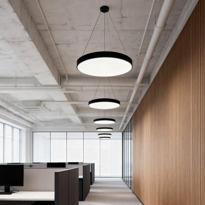 Lunaris | Sleek Modern Minimalist Round Pendant Ceiling Light Fixture