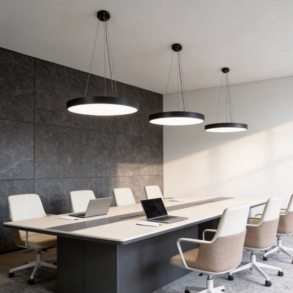 Lunaris | Sleek Modern Minimalist Round Pendant Ceiling Light Fixture