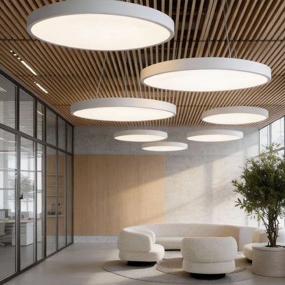 Lunaris | Sleek Modern Minimalist Round Pendant Ceiling Light Fixture