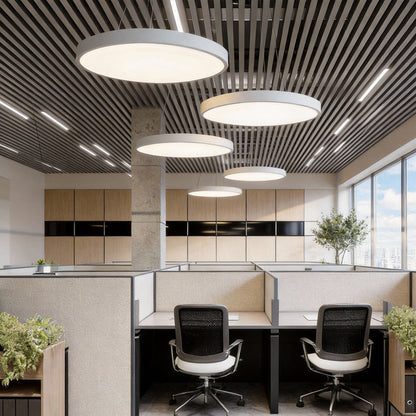 Lunaris | Sleek Modern Minimalist Round Pendant Ceiling Light Fixture