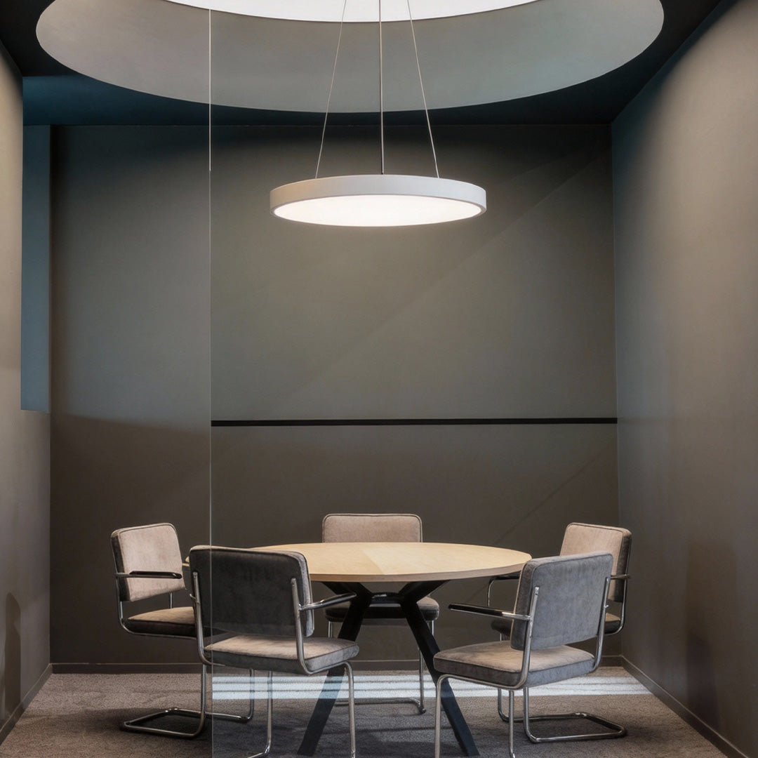 Lunaris | Sleek Modern Minimalist Round Pendant Ceiling Light Fixture