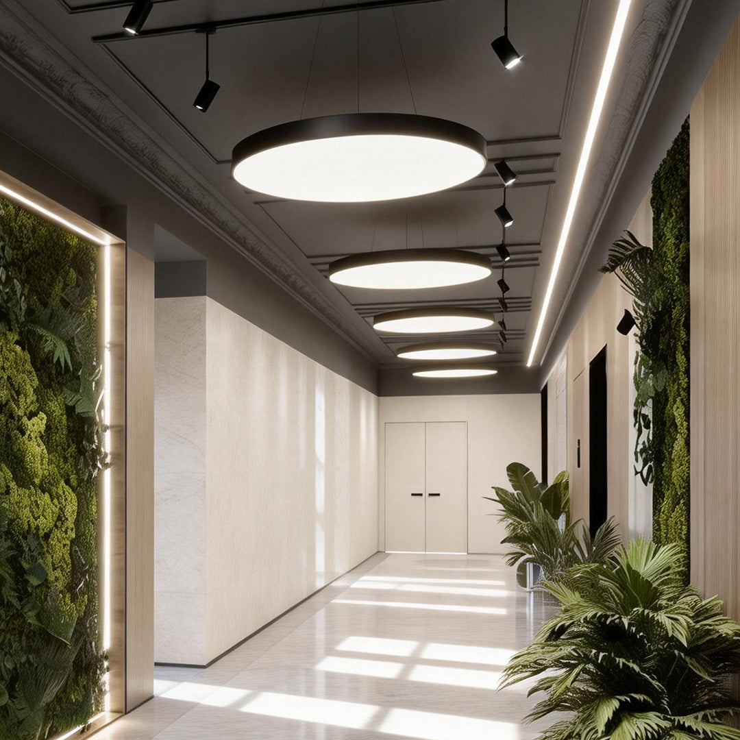 Lunaris | Sleek Modern Minimalist Round Pendant Ceiling Light Fixture