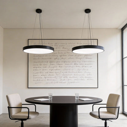 Lunaris | Sleek Modern Minimalist Round Pendant Ceiling Light Fixture
