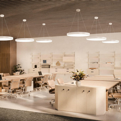 Lunaris | Sleek Modern Minimalist Round Pendant Ceiling Light Fixture
