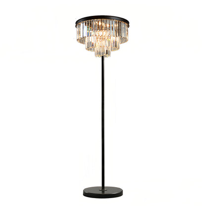 LuxeCrystal | Elegant Handcrafted Black Floor Lamp with Crystal Shade 0