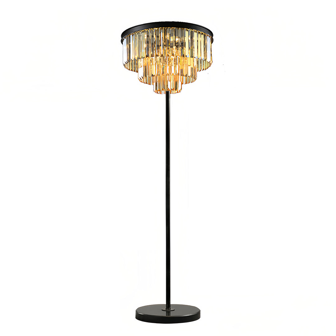 LuxeCrystal | Elegant Handcrafted Black Floor Lamp with Crystal Shade 8