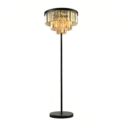 LuxeCrystal | Elegant Handcrafted Black Floor Lamp with Crystal Shade 8