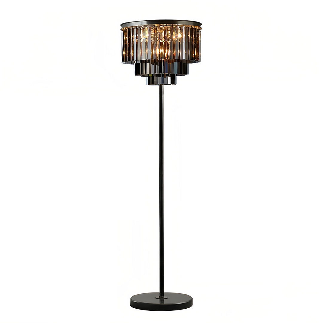 LuxeCrystal | Elegant Handcrafted Black Floor Lamp with Crystal Shade 9