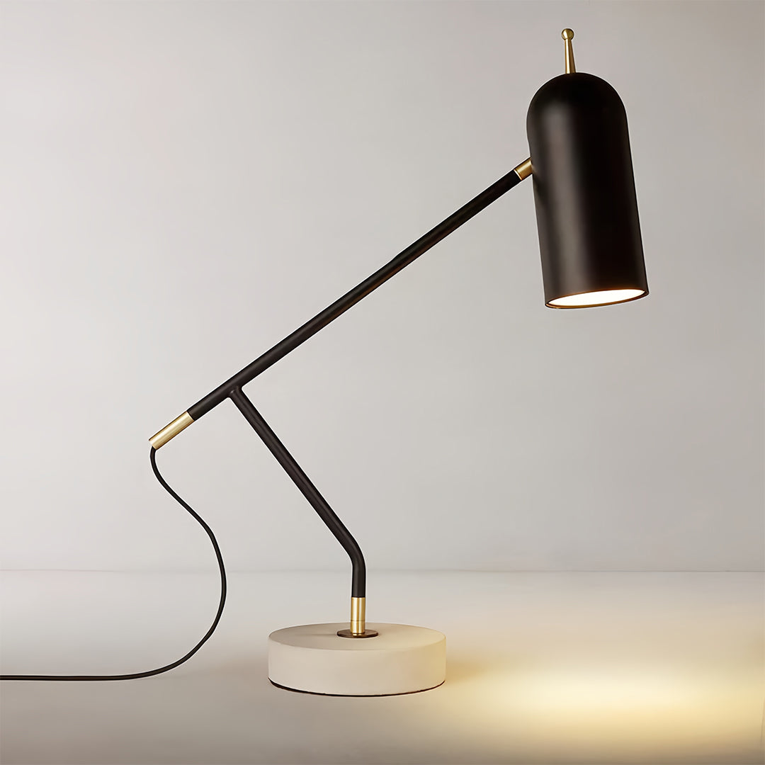 MarbleGlow | Modern Elegant Black Table Lamp with Adjustable LED Light 3