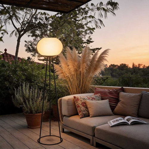 Solar LED Outdoor Floor Lamp | Waterproof Garden Light with Adjustable Glow