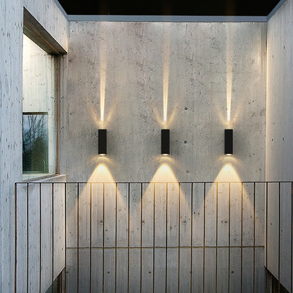 Modern Outdoor Wall Sconce | Dual-Beam Up Down Wall Lights with Waterproof Design | Elegant Exterior Lighting for Architectural Enhancement 7