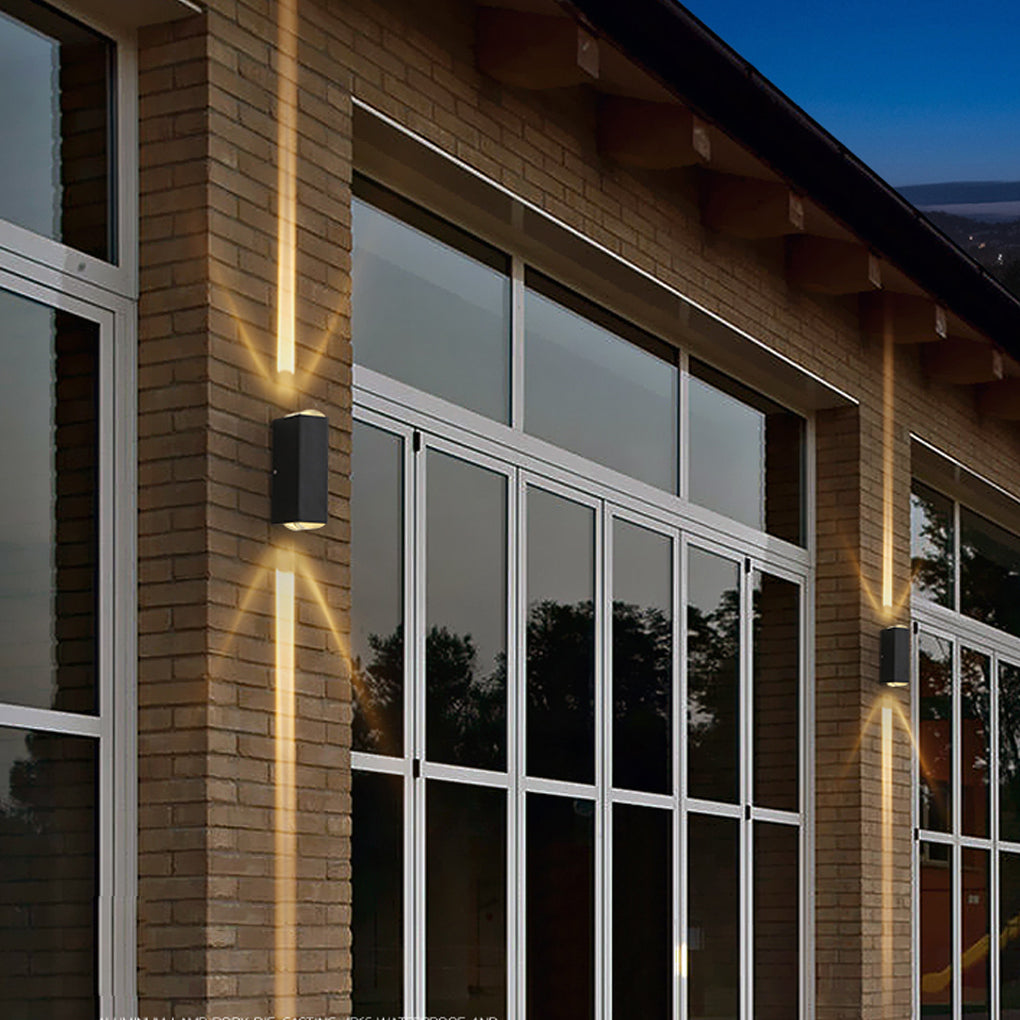 Modern Outdoor Wall Sconce | Dual-Beam Up Down Wall Lights with Waterproof Design | Elegant Exterior Lighting for Architectural Enhancement 8