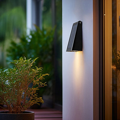 Modern Solar Outdoor Wall Lantern with Adjustable Panel & Waterproof Design for Efficient Illumination 0