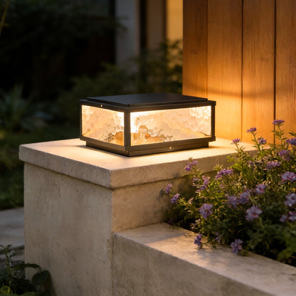 Modern Square Solar Garden Lights with Dual Power Options | Elegant Illumination for Pathways and Outdoor Spaces 0