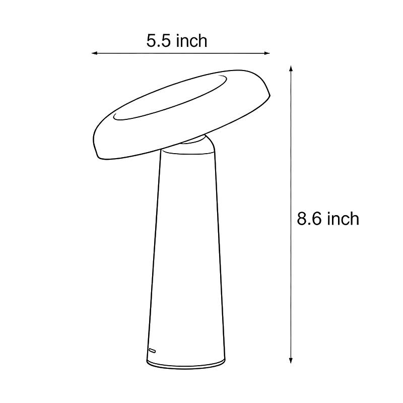 MushroomGlow | Whimsical Portable Cordless Table Lamp with Dimmable LED 8