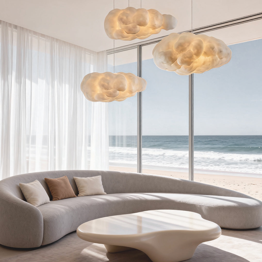 NimbusCloud | Modern Elegant Fabric Pendant Light Fixture