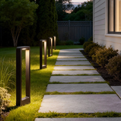 Nocturna | Elegant Minimalist Black Outdoor Garden Lights Bollard Fixture