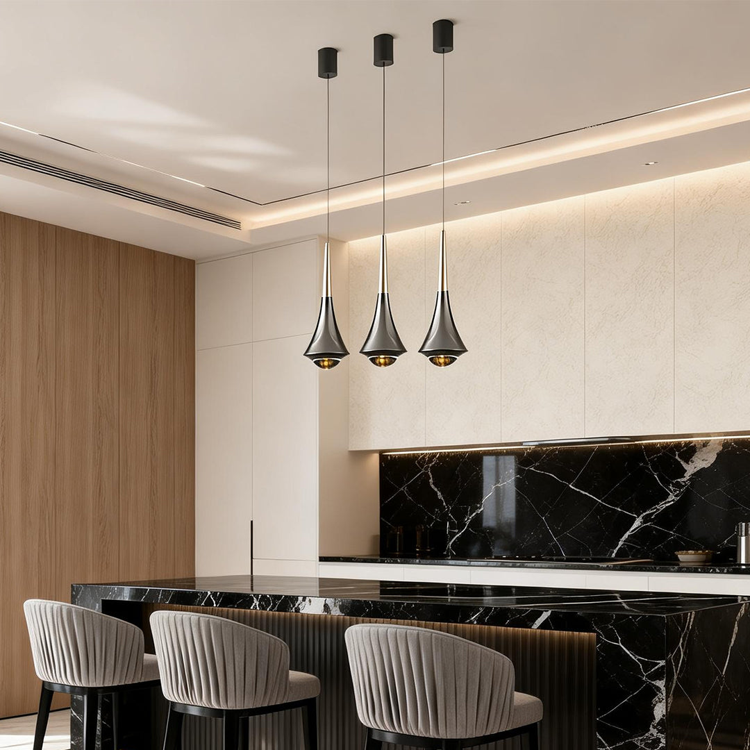 NocturneLight | Modern Adjustable Black Pendant Lighting for Stylish Interiors