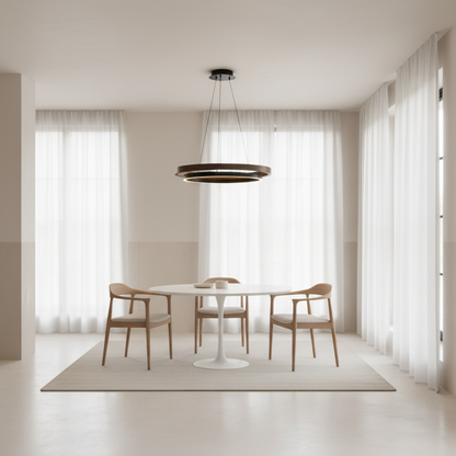 Lunaris | Modern Elegant Black LED Pendant Chandelier Light Fixture