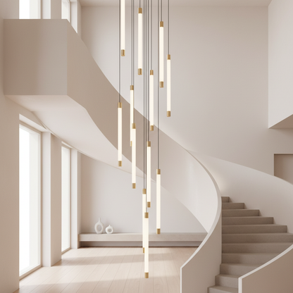 AureaGlow | Modern Elegant Black Spiral Chandelier Light Fixture