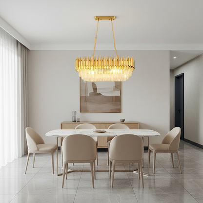 Luminara | Elegant Modern Crystal Chandelier with Dimming Feature