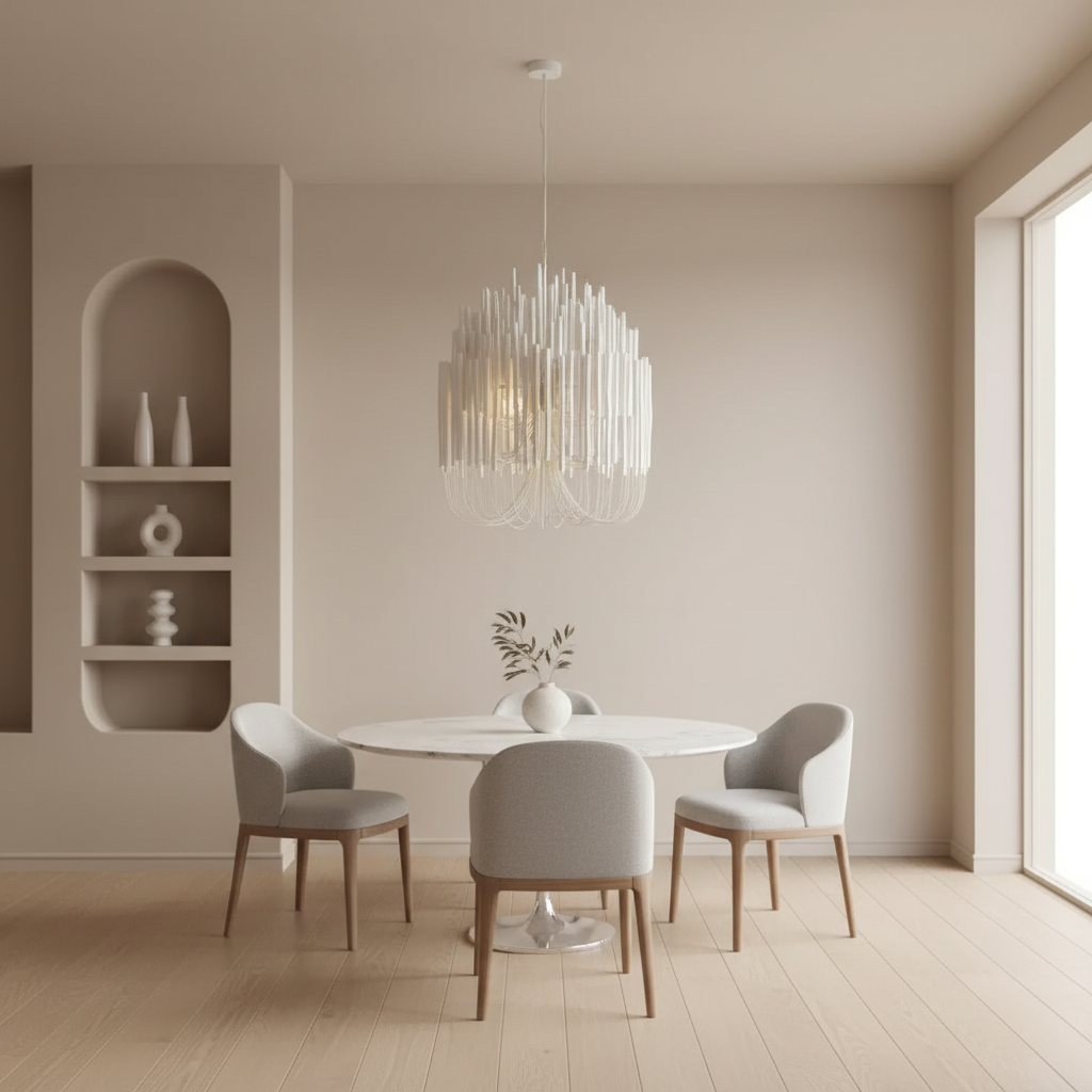 TimberGlow | Elegant Rustic Wooden Modern Chandelier Light with Adjustable Chain