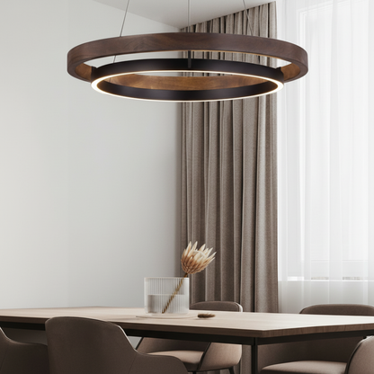 Lunaris | Modern Elegant Black LED Pendant Chandelier Light Fixture