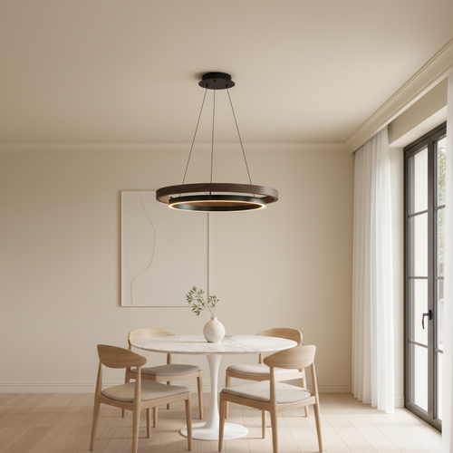 Lunaris | Modern Elegant Black LED Pendant Chandelier Light Fixture