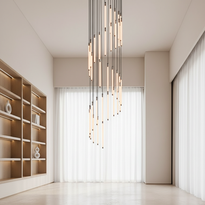 AureaGlow | Modern Elegant Black Spiral Chandelier Light Fixture