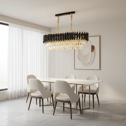 Luminara | Elegant Modern Crystal Chandelier with Dimming Feature
