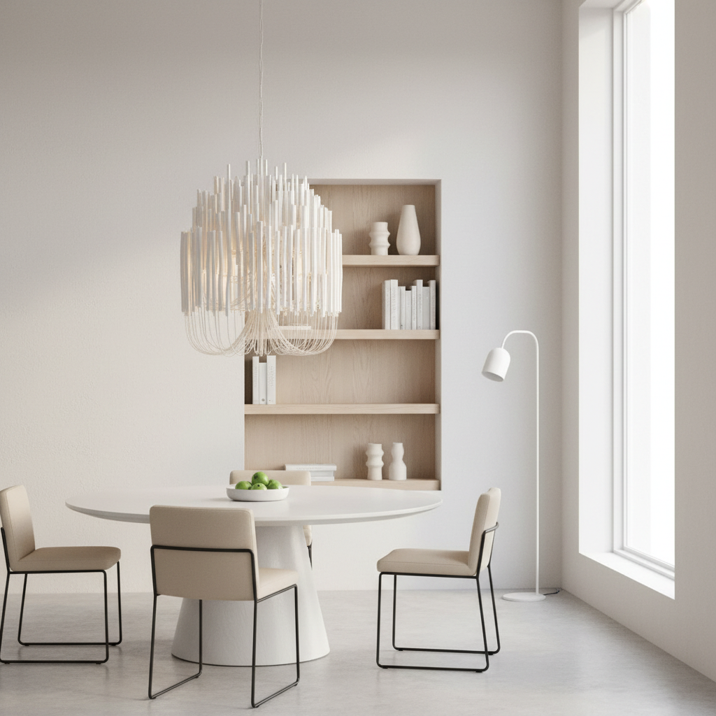 TimberGlow | Elegant Rustic Wooden Modern Chandelier Light with Adjustable Chain