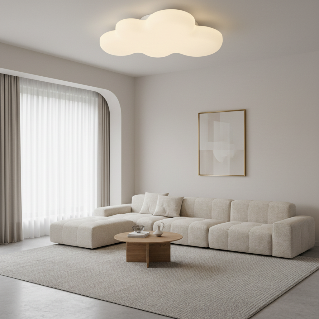 NimbusGlow | Charming Modern LED Flush Mount Ceiling Light