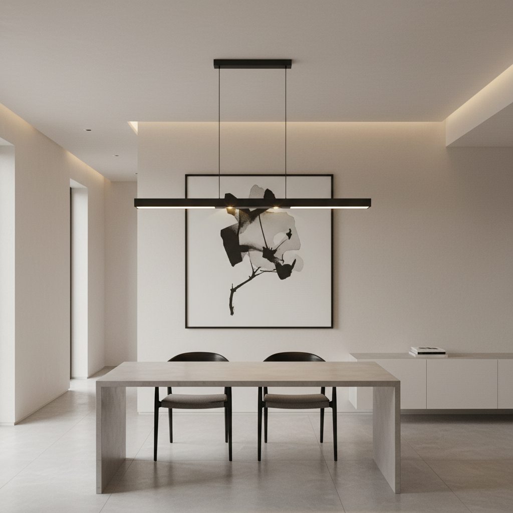 Luminara | Sleek Modern Iron Hanging Pendant Ceiling Lamp for Kitchen