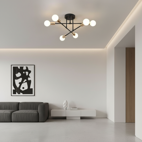 Luminara | Modern Geometric LED Semi Flush Mount Ceiling Light Fixture