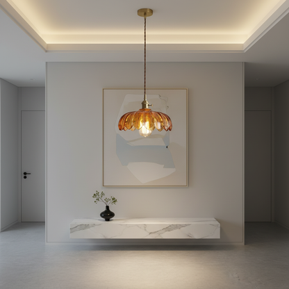 FloraGlow | Elegant Retro Glass Kitchen Pendant Lighting Fixture