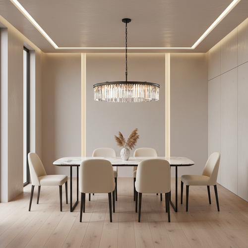 Luminara | Stylish Retro Crystal Designer Chandelier for Modern Interiors